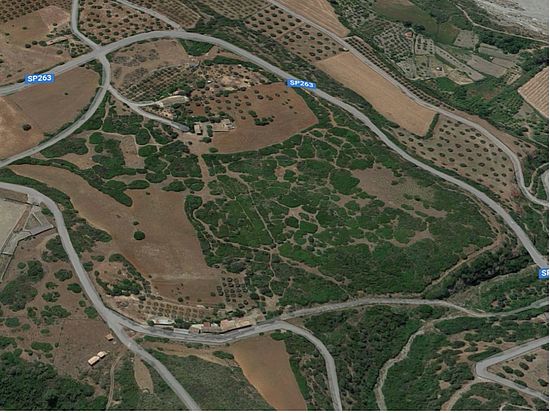 The Macchiabate plateau aerial view.